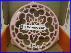 Le Creuset Cast Iron Round Trivet, Chiffon Pink, France, New