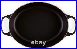 Le Creuset Cast Iron Signature Oval Casserole, 29cm, 29 cm, Matte Black