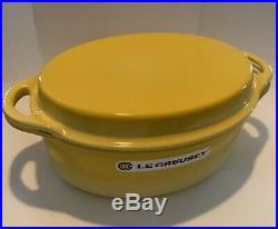 Le Creuset Cast Iron Signature Oval Dutch Oven 7.25 YellowithSoliel