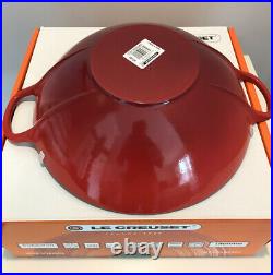 Le Creuset Cast Iron Signature Wok-Cerise-5Qt-Retails $400