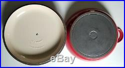 Le Creuset Cherry Red 3.5 Quart #30 Cast Iron Lidded 12 Braiser/Dutch Oven