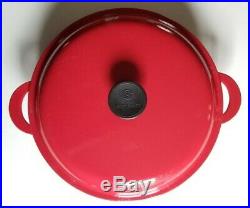 Le Creuset Cherry Red 3.5 Quart #30 Cast Iron Lidded 12 Braiser/Dutch Oven