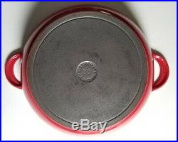 Le Creuset Cherry Red 3.5 Quart #30 Cast Iron Lidded 12 Braiser/Dutch Oven