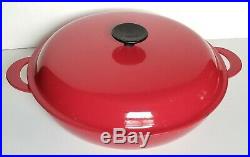 Le Creuset Cherry Red 3.5 Quart #30 Cast Iron Lidded 12 Braiser/Dutch Oven