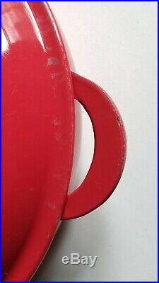 Le Creuset Cherry Red 3.5 Quart #30 Cast Iron Lidded 12 Braiser/Dutch Oven