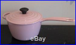 Le Creuset Chiffon Pink 2 Qt 1.8 Liters #18 Cast Iron Saucepan
