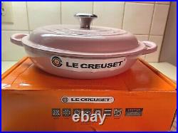 Le Creuset Chiffon Pink Signature Cast Iron Round Braiser 1 1/2 Qt New