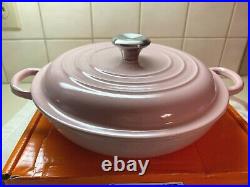 Le Creuset Chiffon Pink Signature Cast Iron Round Braiser 1 1/2 Qt New