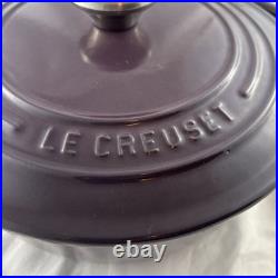 Le Creuset Cocotte Ronde 22 Enameled Cast Iron Dutch Oven Purple 3.5 Qt France