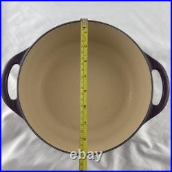 Le Creuset Cocotte Ronde 22 Enameled Cast Iron Dutch Oven Purple 3.5 Qt France