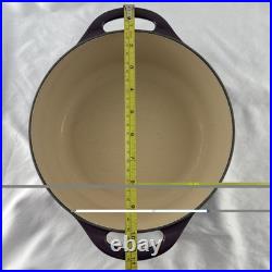 Le Creuset Cocotte Ronde 22 Enameled Cast Iron Dutch Oven Purple 3.5 Qt France