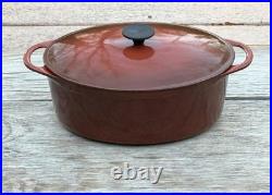 Le Creuset Cousances Cast Iron 30 Oval Dutch Oven with Lid Chestnut 6-1/2 Qt