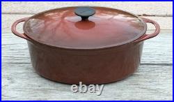 Le Creuset Cousances Cast Iron 30 Oval Dutch Oven with Lid Chestnut 6-1/2 Qt