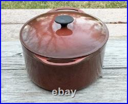 Le Creuset Cousances Cast Iron 30 Oval Dutch Oven with Lid Chestnut 6-1/2 Qt