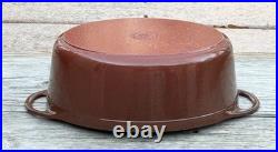 Le Creuset Cousances Cast Iron 30 Oval Dutch Oven with Lid Chestnut 6-1/2 Qt