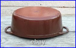 Le Creuset Cousances Cast Iron 30 Oval Dutch Oven with Lid Chestnut 6-1/2 Qt