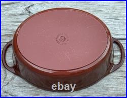Le Creuset Cousances Cast Iron 30 Oval Dutch Oven with Lid Chestnut 6-1/2 Qt