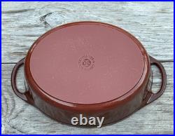 Le Creuset Cousances Cast Iron 30 Oval Dutch Oven with Lid Chestnut 6-1/2 Qt