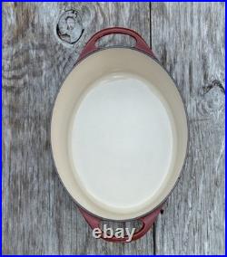 Le Creuset Cousances Cast Iron 30 Oval Dutch Oven with Lid Chestnut 6-1/2 Qt