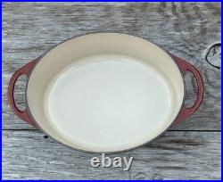 Le Creuset Cousances Cast Iron 30 Oval Dutch Oven with Lid Chestnut 6-1/2 Qt