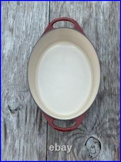 Le Creuset Cousances Cast Iron 30 Oval Dutch Oven with Lid Chestnut 6-1/2 Qt