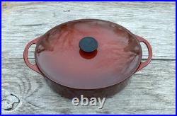 Le Creuset Cousances Cast Iron 30 Oval Dutch Oven with Lid Chestnut 6-1/2 Qt
