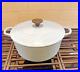 Le Creuset D #22 Cast Iron & Enamel Light Grey-Blue Dutch Oven 3 1/2 QT EUC