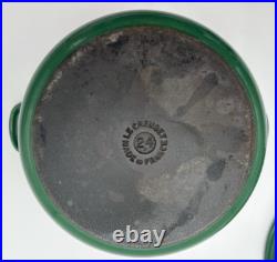 Le Creuset Dutch Oven 24 French 4 Qt RARE Lid & Green Round Enameled Cast Iron