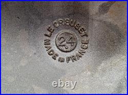 Le Creuset Dutch Oven 24 French 4 Qt RARE Lid & Green Round Enameled Cast Iron