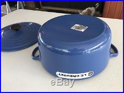 Le Creuset Dutch Oven Cast Iron 5.5Qt #26 Blue Cobalt(see Details)