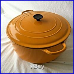 Le Creuset Dutch Oven G Unique Vintage Mustard Color 7.25 Qt Large 11