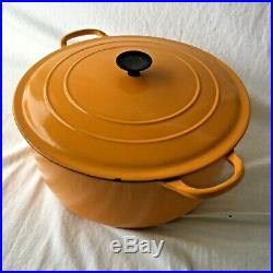 Le Creuset Dutch Oven G Unique Vintage Mustard Color 7.25 Qt Large 11