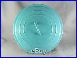 Le Creuset E Turquoise Dutch Oven, 9-5/8, round, cast iron, stock pot, blue vtg