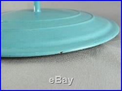 Le Creuset E Turquoise Dutch Oven, 9-5/8, round, cast iron, stock pot, blue vtg