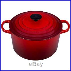 Le Creuset Enamel Cast Iron 6.5 Qt. Round Deep Dutch Oven RED Genuine Brand New