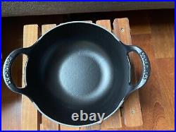 Le Creuset Enamel Cast Iron Balti Black Interior Pot, 2 QT, MARSEILLE Blue