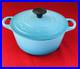 Le Creuset Enamel Cast Iron Indigo Rare Blue 18 Round Dutch Oven 2 Qt. France