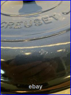 Le Creuset Enameled 30 Cast Iron Braiser Blue shallow