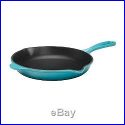 Le Creuset Enameled Cast-Iron 10-1/4-Inch Skillet with Iron Handle, Caribbean
