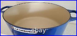 Le Creuset Enameled Cast Iron #33 8 Qt Blue New Condition Free Shipping