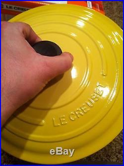 Le Creuset Enameled Cast-Iron 7 1/4 Qt Round French Dutch Oven Soleil Yellow New