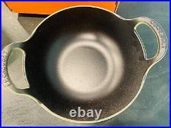 Le Creuset Enameled Cast Iron Balti Dish, Palm Green. New In Box