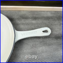 Le Creuset Enameled Cast Iron Omelette Shallow Pan Skillet 9 3/4 Meringue Read