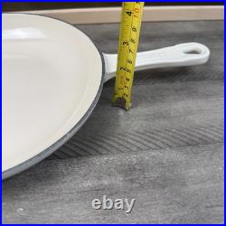 Le Creuset Enameled Cast Iron Omelette Shallow Pan Skillet 9 3/4 Meringue Read