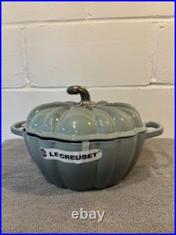Le Creuset Enameled Cast Iron Pumpkin Cocotte 4Qt Sea Salt