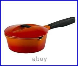 Le Creuset Enameled Cast Iron Raymond Loewy Saucepan With Lid NEW $215