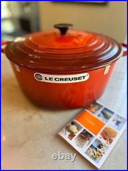 Le Creuset Enameled Cast Iron Round Dutch Oven #30 9 Quarts Cerise New