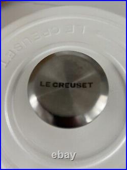 Le Creuset Enameled Cast Iron Signature Cassadou, 3.75 qt, White 10.9W x 6H