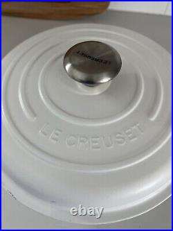 Le Creuset Enameled Cast Iron Signature Cassadou, 3.75 qt, White 10.9W x 6H