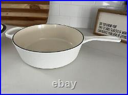 Le Creuset Enameled Cast Iron Signature Cassadou, 3.75 qt, White 10.9W x 6H